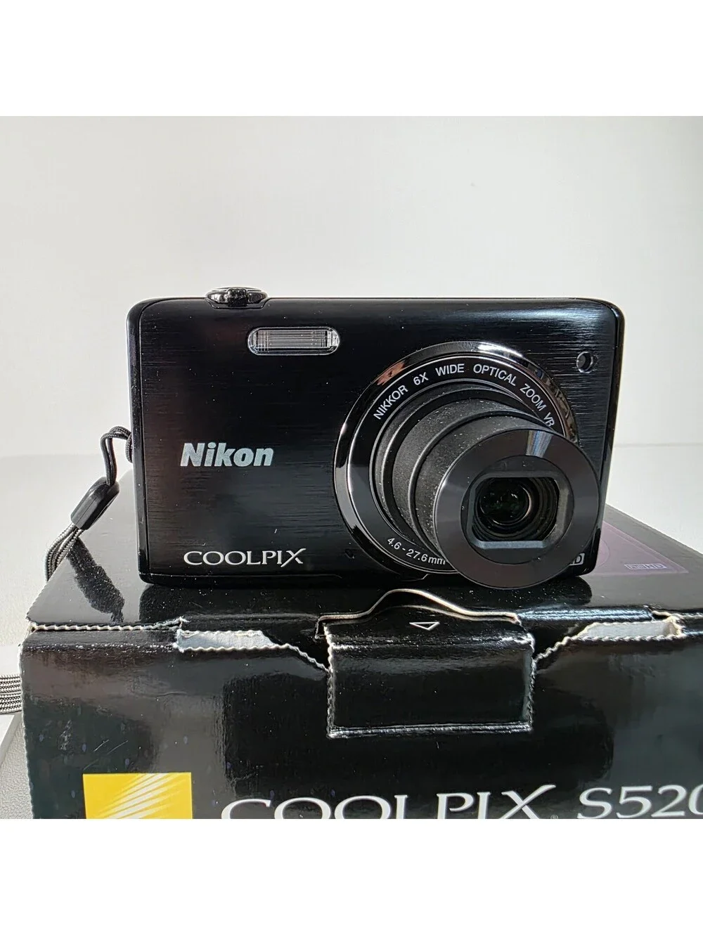 Nikon COOLPIX S5200 Compact Digital Camera 6x Zoom Wi-Fi HD Black Bundle